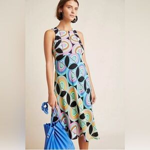 ANTHROPOLOGIE Kenzie Retro Asymmetrical Dress Size 4